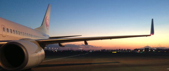 羽田空港夕焼け