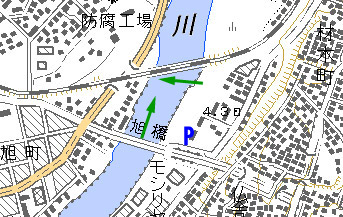釧路川橋梁地図